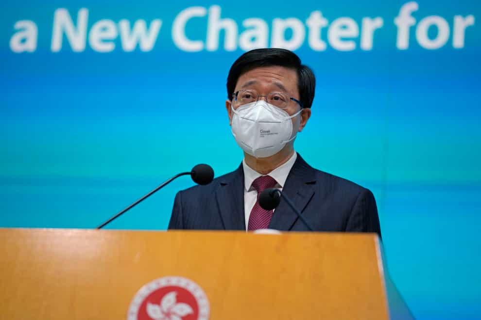 Hong Kong Chief Executive John Lee (Kin Cheung/AP)