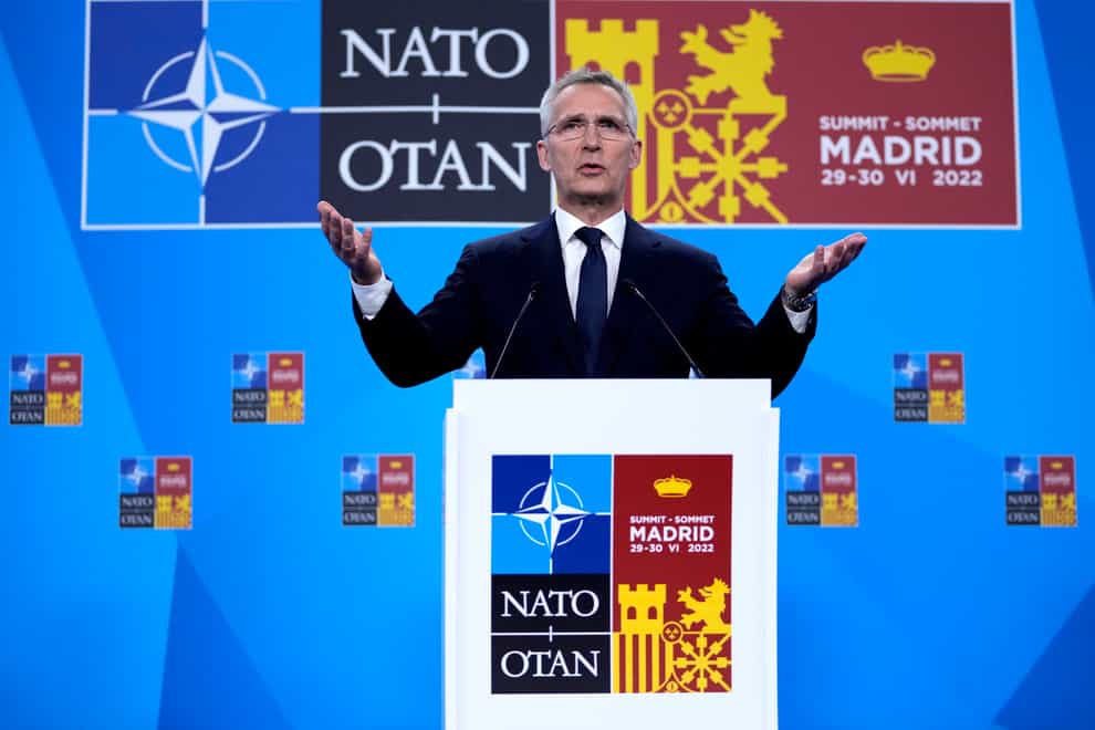 Nato secretary-general Jens Stoltenberg (Bernat Armangue/AP)