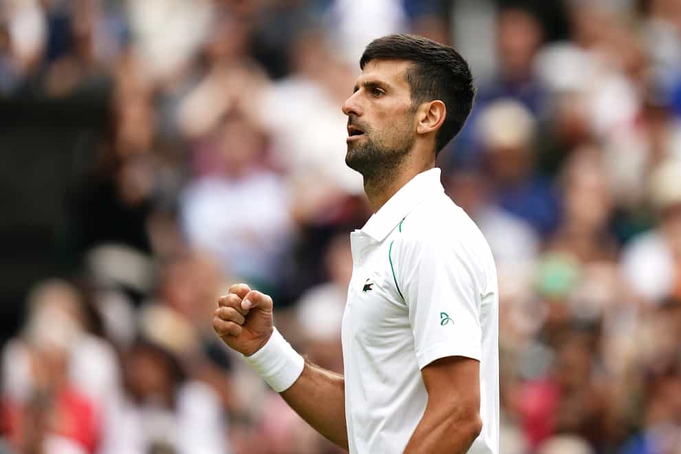 Novak Djokovic had to come from two sets down (Aaron Chown/PA)