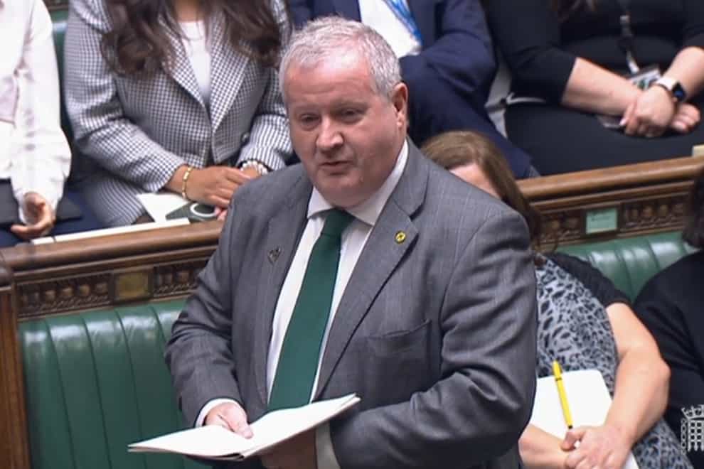 SNP Westminster leader Ian Blackford speaks during Prime Minister’s Questions in the House of Commons, London (House of Commons/PA)