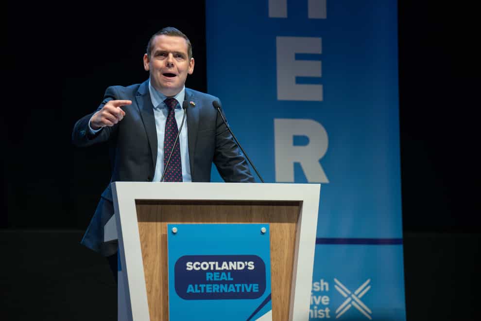 Douglas Ross has called for the Prime Minister to resign (Michal Wachucik/PA)