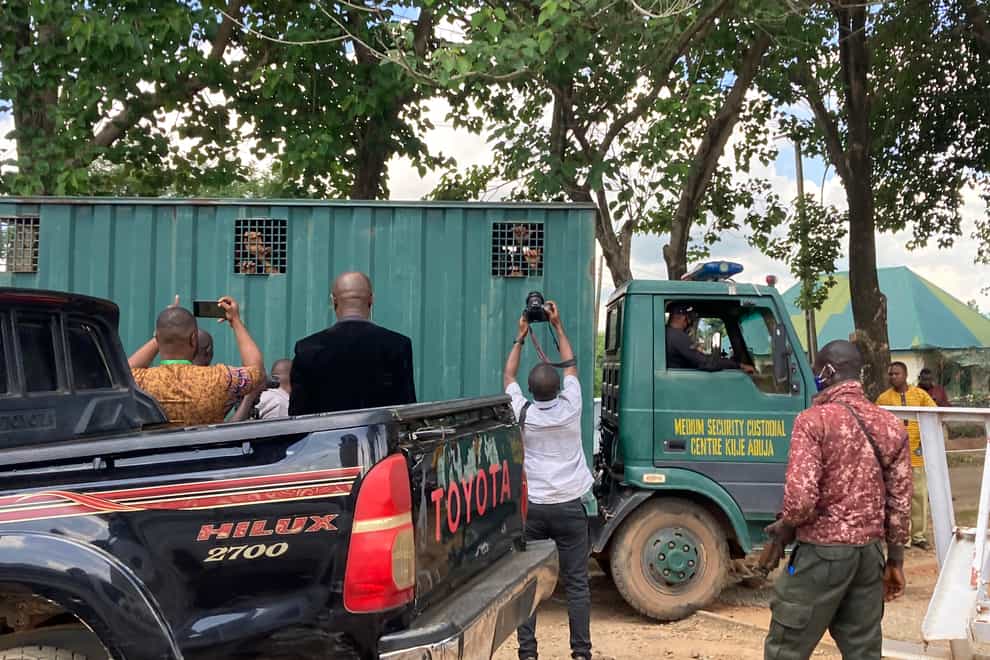 Recaptured inmates taken back to the Kuje maximum prison (Chinedu Asadu/AP)