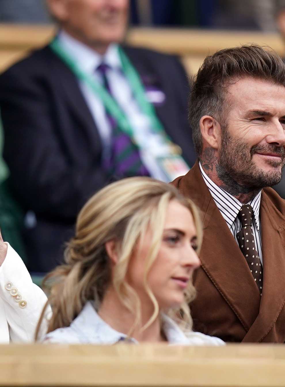 David Beckham in the Royal Box on day ten of the 2022 Wimbledon Championships at the All England Lawn Tennis and Croquet Club, Wimbledon. (Adam Davy/PA)