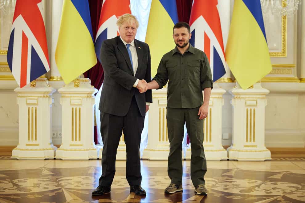Boris Johnson visited Kyiv last month (Ukrainian Presidential Press Office/PA)