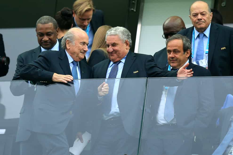 Michel Platini, right, and Sepp Blatter, left, have been acquitted of corruption charges (Mike Egerton/PA)