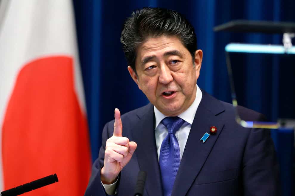 Japan’s former prime minister Shinzo Abe (Shizuo Kambayashik/AP)