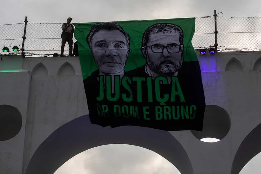 Brazil’s federal police said they have arrested a man to investigate his possible links with illegal fishing in the area where British journalist Dom Phillips and Indigenous expert Bruno Pereira were killed just over a month ago (AP)