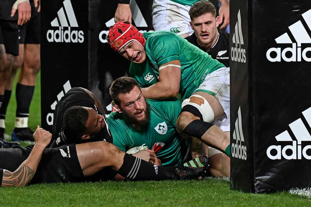 Andrew Porter scored both of Ireland’s tries (Andrew Cornaga/Photosport/AP)