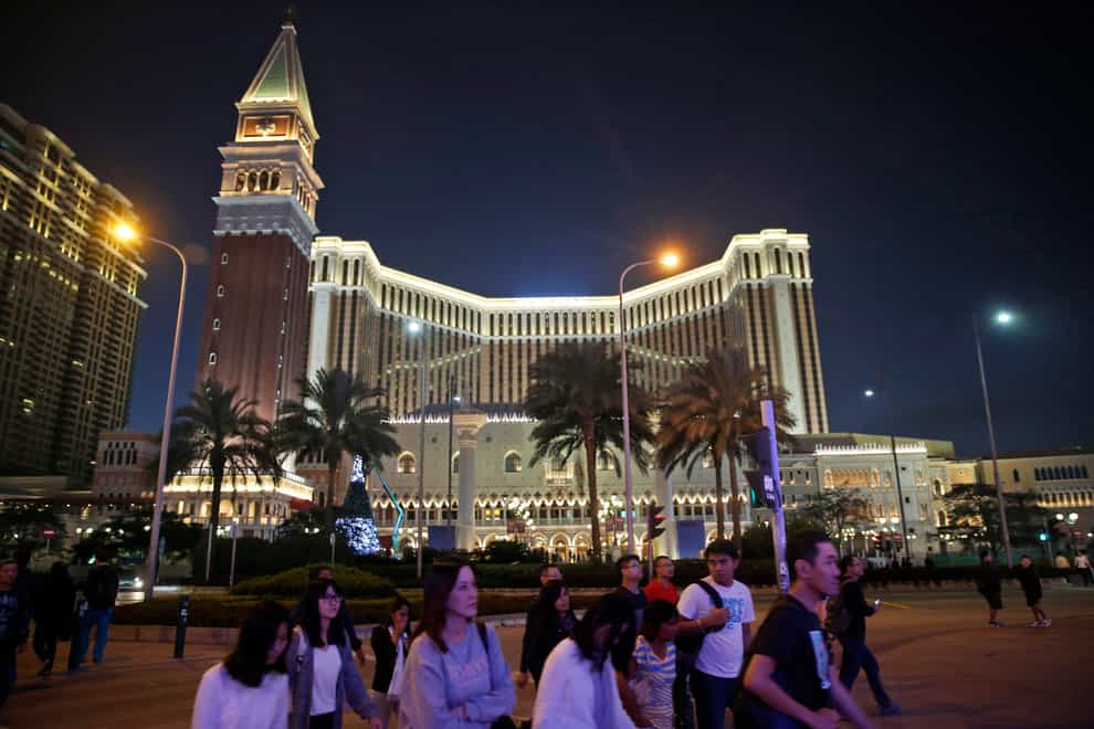 Macau’s casinos have been ordered to close for a week due to a Covid outbreak (Kin Cheung/AP)