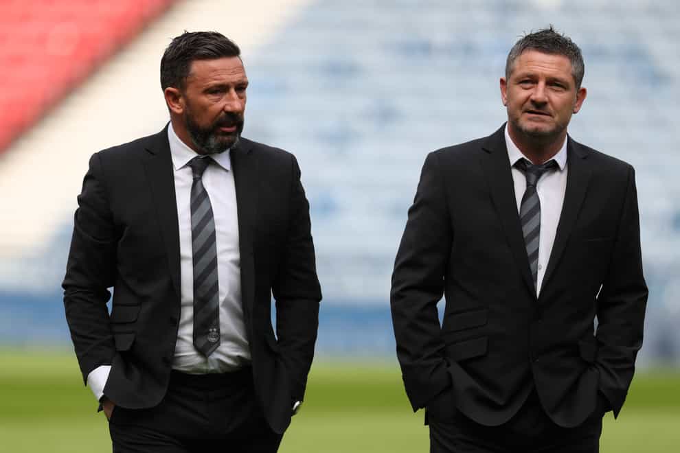 Kilmarnock assistant Tony Docherty (right) looks forward to the Rugby Park return (Andrew Milligan/PA)