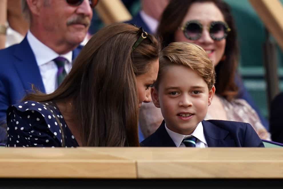 The Duchess of Cambridge with Prince George (PA)