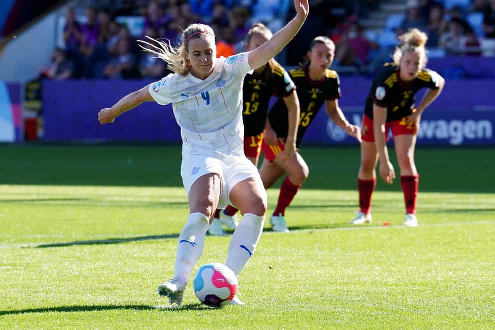 Berglind Thorvaldsdottir is determined that Iceland will “come back stronger” after drawing 1-1 against Belgium (Martin Rickett/PA)