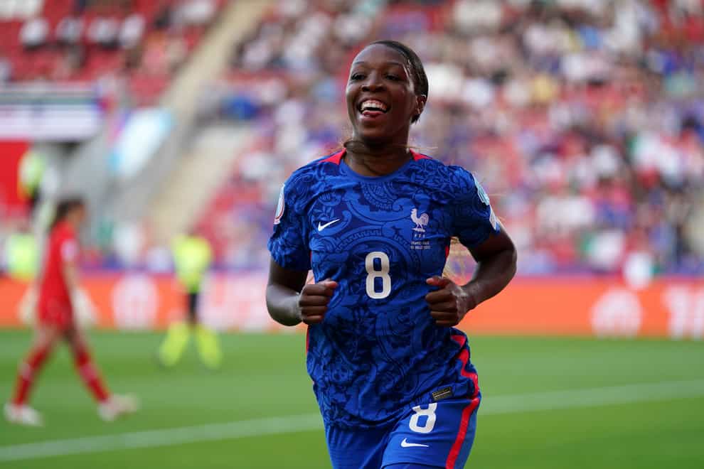 Grace Geyoro scored a first-half hat-trick in France’s 5-1 thrashing of Italy (Nick Potts/PA)