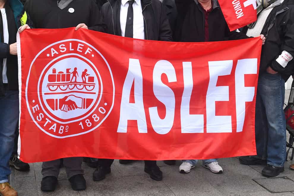 Members of Aslef at eight train companies backed campaigns of industrial action (Victoria Jones/PA)