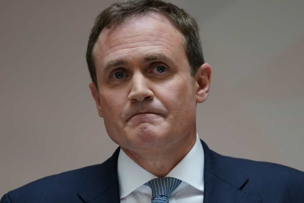 Tom Tugendhat at the launch of his campaign (Yui Mok/PA)