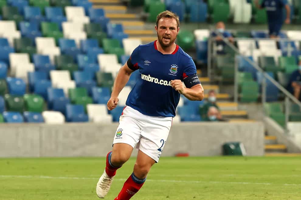 Jamie Mulgrew equalised for Linfield against The New Saints (Liam McBurney/PA)