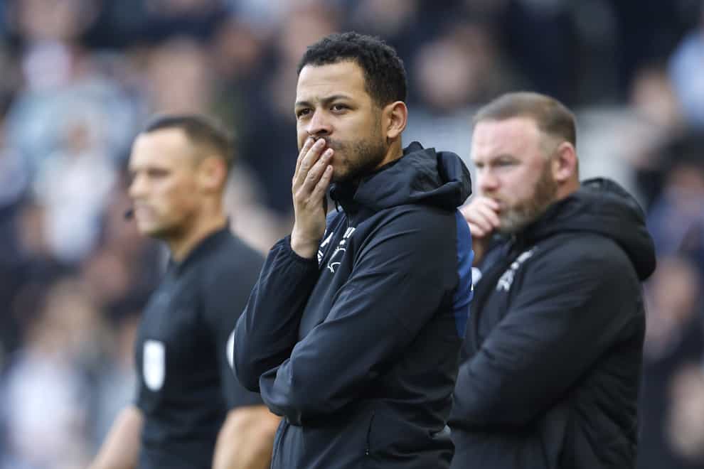 Derby’s interim manager Liam Rosenior has been handed the chance to make the job his own (Richard Sellers/PA)