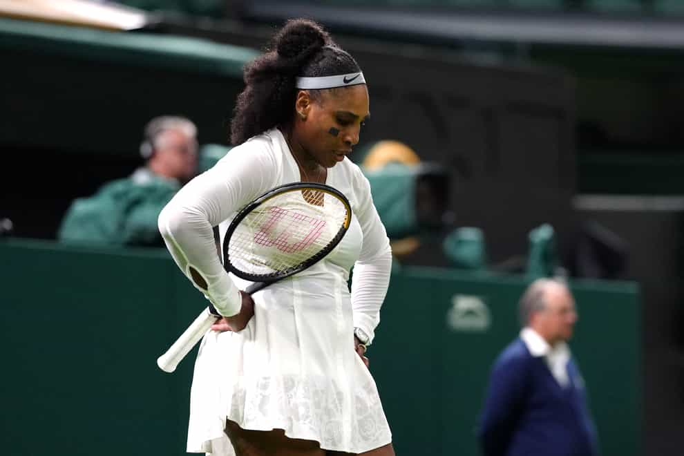 Serena Williams was beaten in the first round at Wimbledon (John Walton/PA)