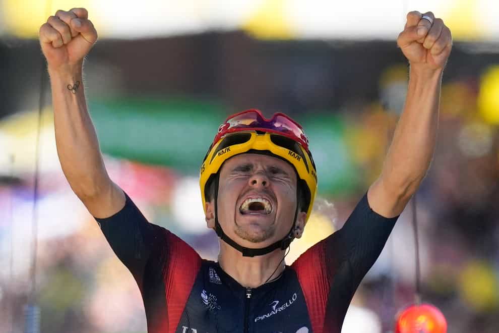 Thomas Pidcock took a superb Tour de France victory on the Alpe d’Huez (Thibault Camus/AP)