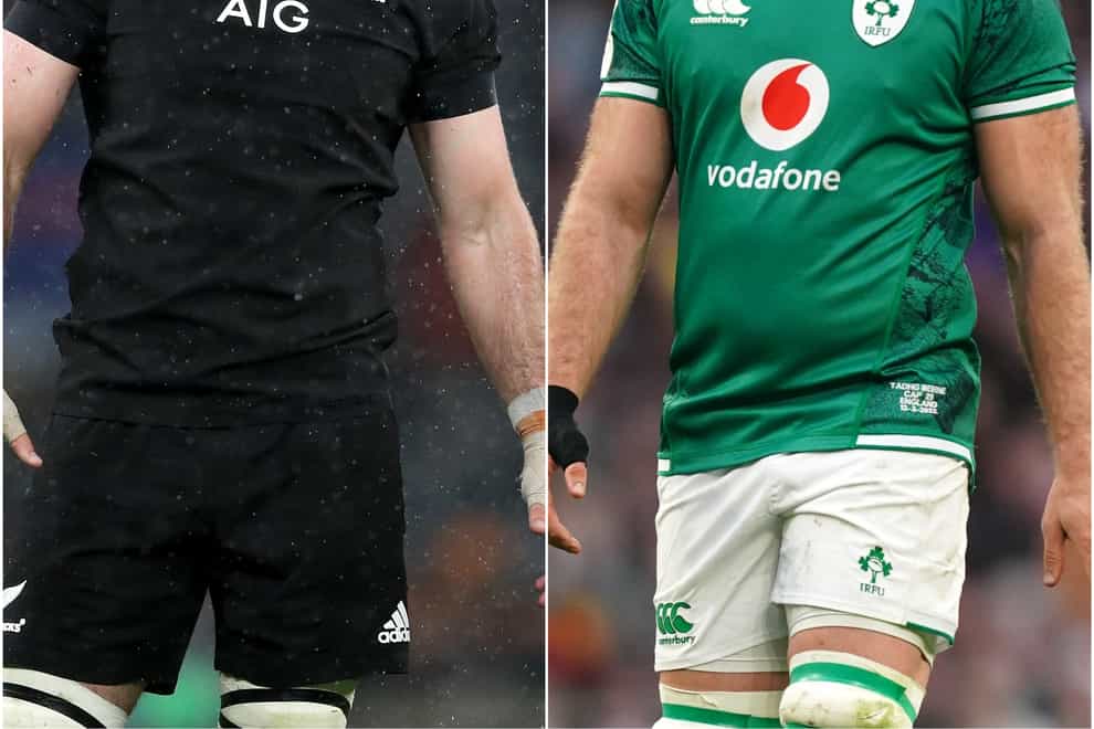 New Zealand’s Sam Whitelock, left, and Ireland’s Tadhg Beirne are set for an intriguing second-row battle (PA)