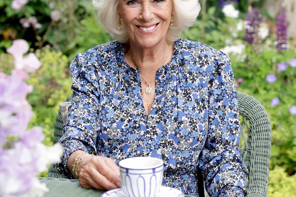 The Duchess of Cornwall poses at her home in Wiltshire for an official portrait to mark her 75th birthday (Chris Jackson/Clarence House/PA)