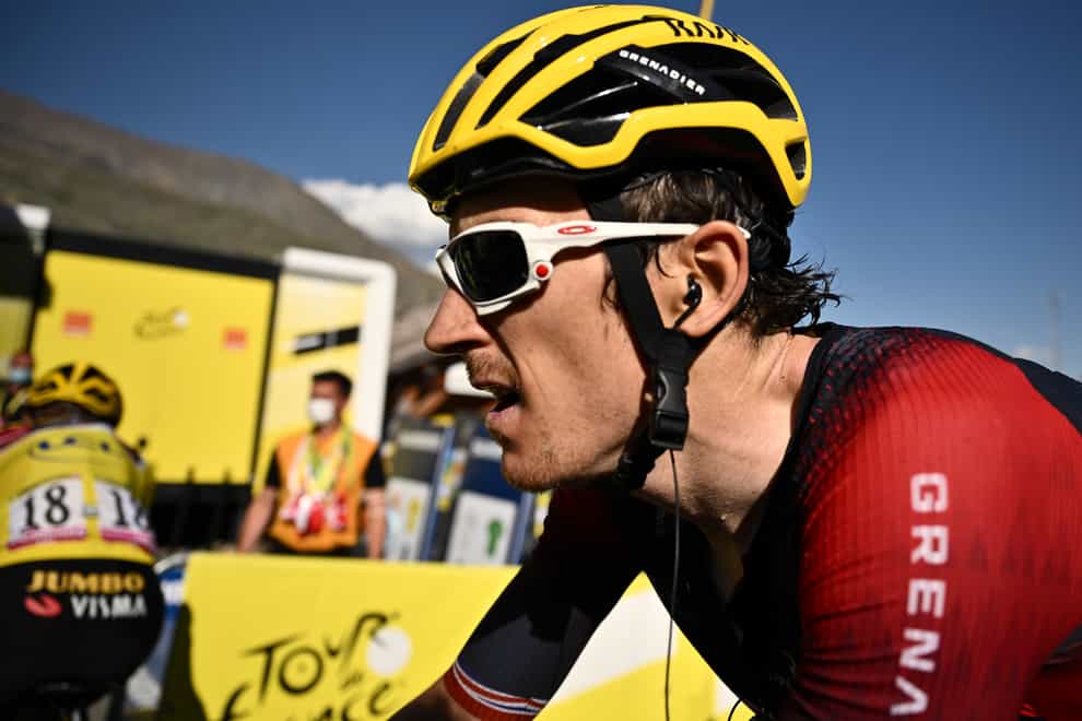 Geraint Thomas said he will keep believing in his chances of moving up in the Tour de France (Marco Bertorello/AP)