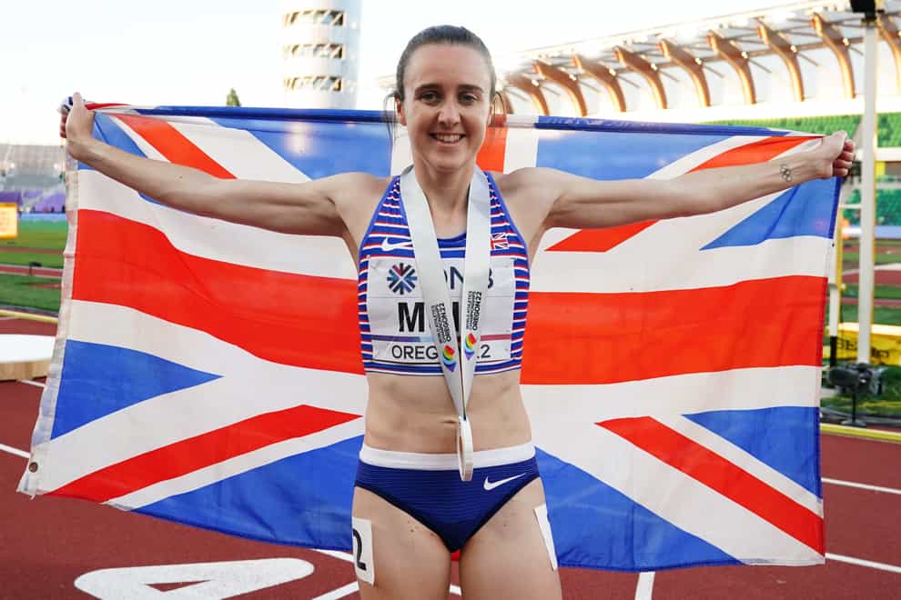 Great Britain’s Laura Muir claimed 1500m bronze on Monday. (Martin Rickett/PA)