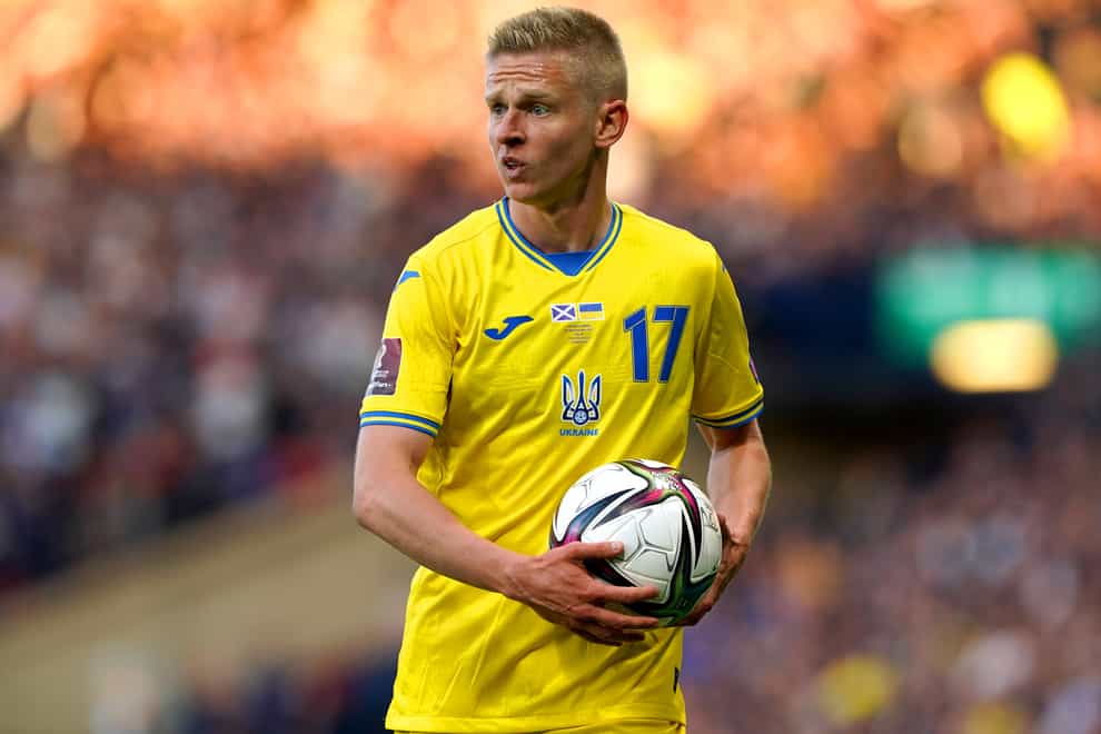 Ukraine international Oleksandr Zinchenko is set to join Arsenal, who are on a pre-season tour in the United States (Andrew Milligan/PA)