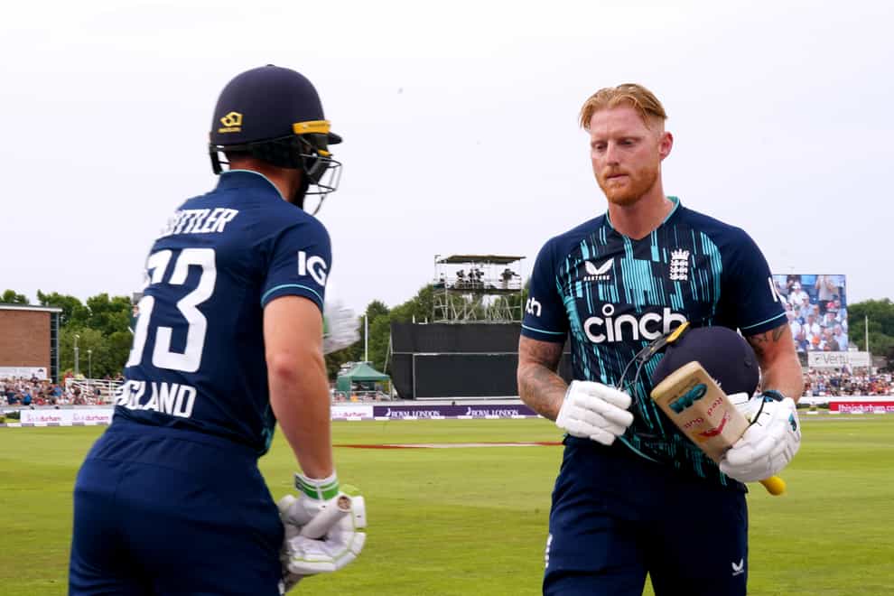 Ben Stokes takes his leave with Jos Buttler, left, looking at how best to replace him (Owen Humphreys/PA)