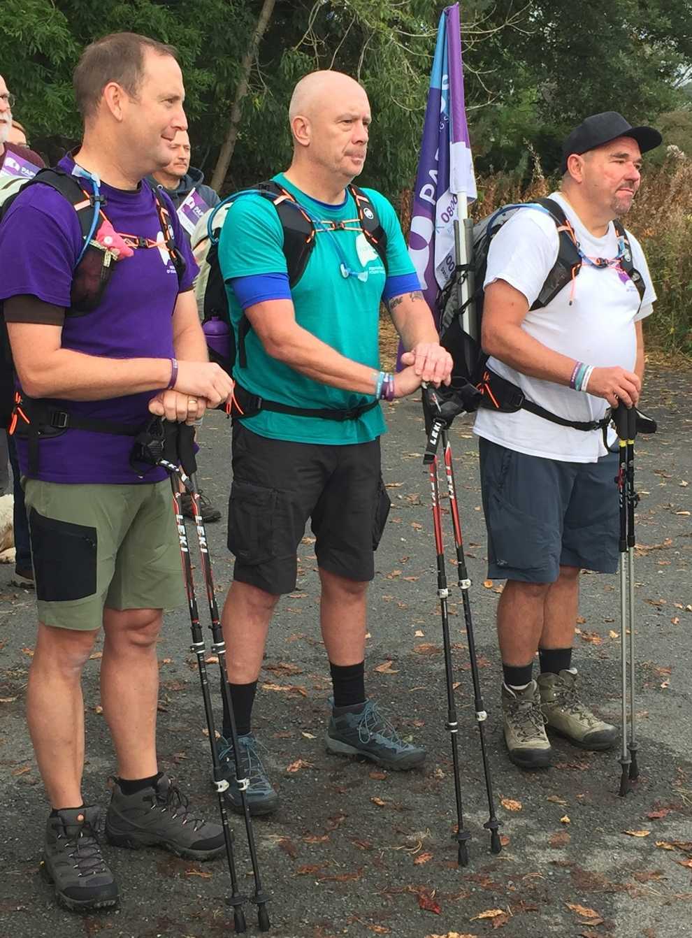 3 Dads Walking – Tim Owen, Mike Palmer and Andy Airey, who all lost daughters to suicide – have announced plans for a UK-wide challenge (Papyrus/PA)