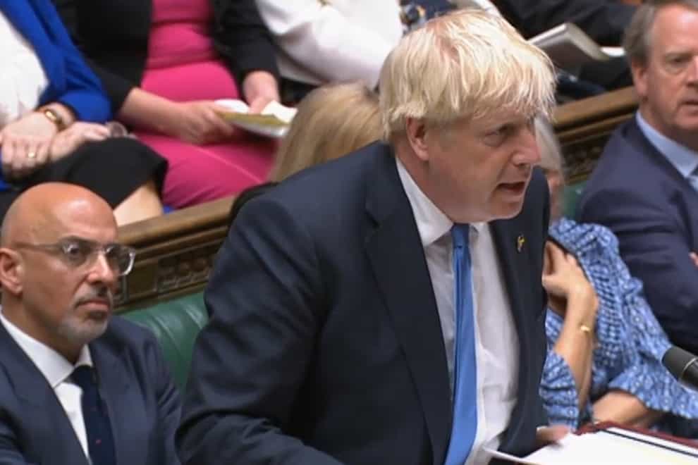 Prime Minister Boris Johnson labelled Sir Keir Starmer a ‘pointless human bollard’ during PMQs (House of Commons/PA)