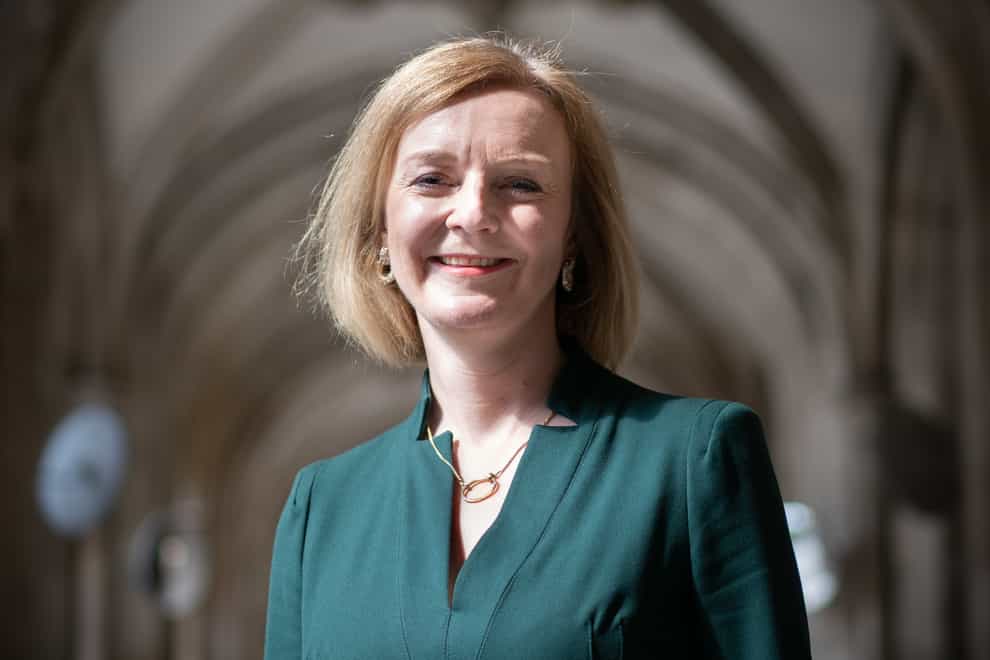 Foreign Secretary and Tory leadership candidate Liz Truss (Stefan Rousseau/PA)