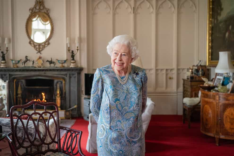 The Queen during an audience with President of Switzerland Ignazio Cassis at Windsor Castle (Dominic Lipinski/PA)