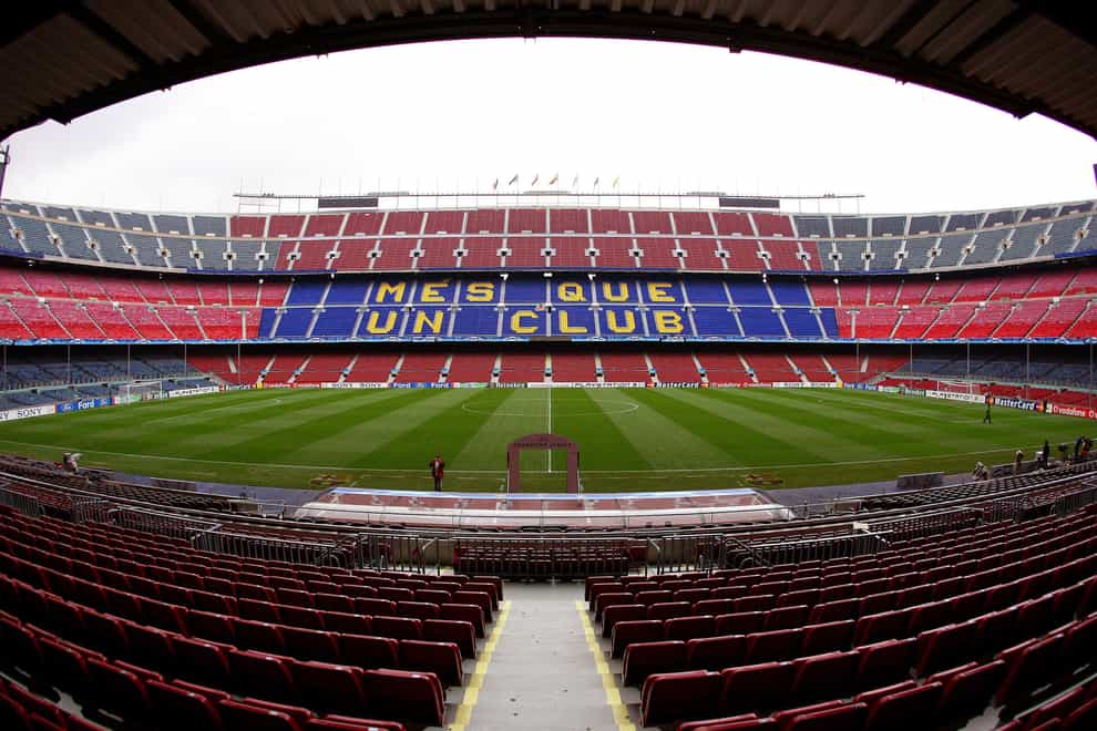 Barcelona have sold off some of their TV rights to ease their financial problems (Peter Byrne/PA)