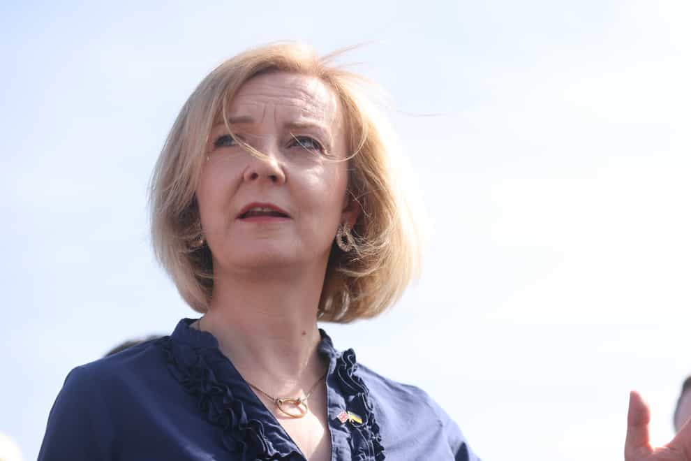 Liz Truss condemned the Russian attack during a visit to Ashley House, Marden, Kent, as part of her campaign to be leader of the Conservative and Unionist Party and the next prime minister. Picture date: Saturday July 23, 2022 (James Manning/PA)