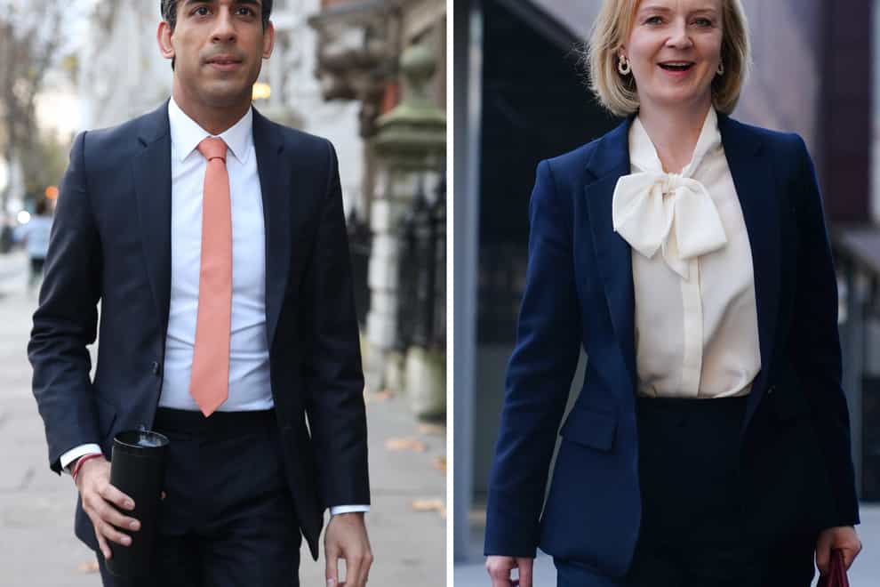 Rishi Sunak and Liz Truss both set out on Sunday policies designed to crack down on illegal migration (PA)