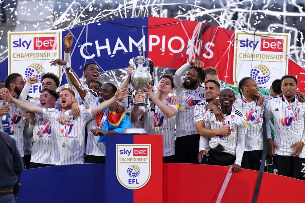 Fulham sealed the Sky Bet Championship title with victory in their final home game last season (John Walton/PA)