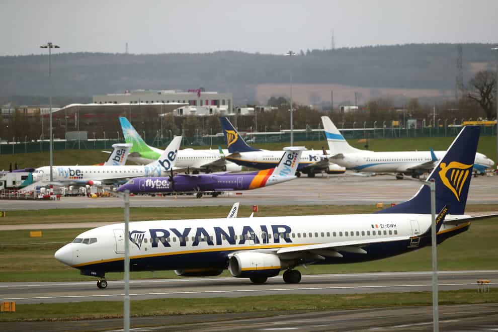 Ryanair has swung to a first-quarter profit despite airport disruption and a hit from the Ukraine war, but warned the full-year outlook is unpredictable (Nick Potts/PA)