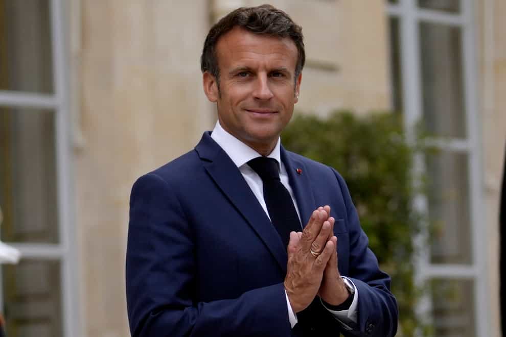 French President Emmanuel Macron (Christophe Ena/AP/PA)