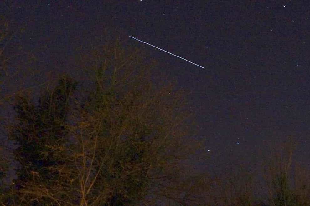 The International Space Station over clear skies (Joe Pickover/PA)