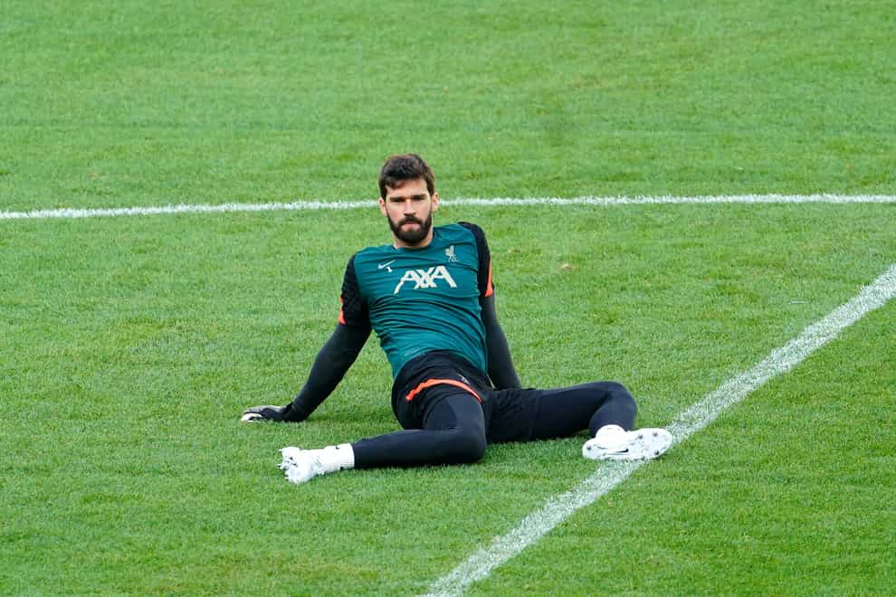 Alisson Becker is regaining fitness after an injury (Adam Davy/PA)