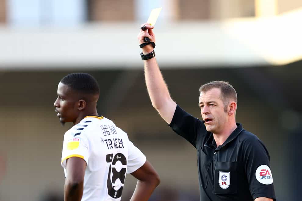 EFL referees have been told to implement changes to the way they officiate games (Jacques Feeney/PA)