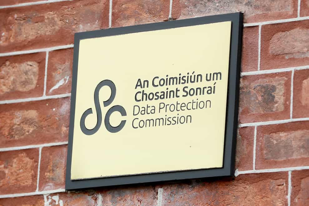 A plaque outside the offices of the Data Protection Commission in Dublin (Brian Lawless/PA)