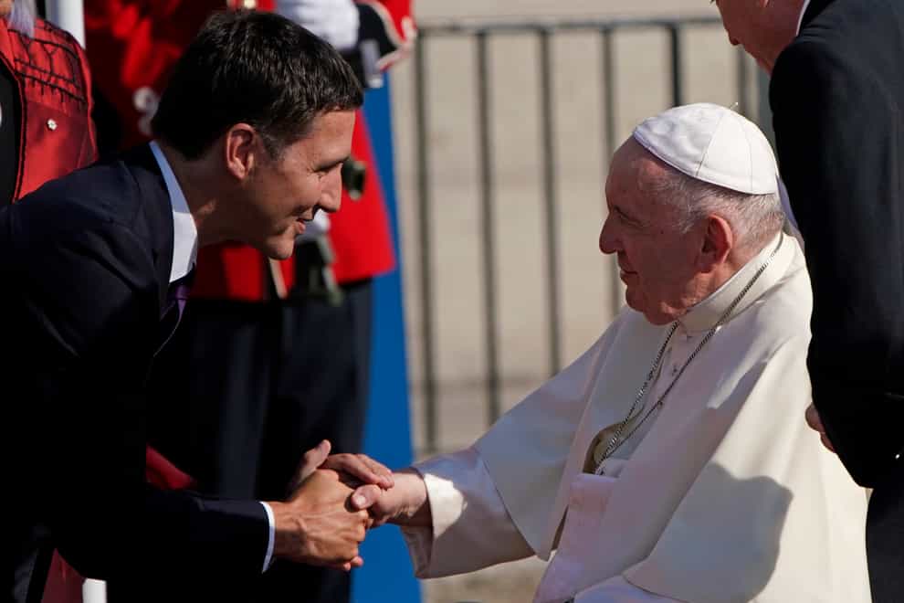 The Canadian government says Pope Francis’ apology to Indigenous peoples for abuses they suffered in the country’s church-run residential schools did not go far enough (John Locher/AP)