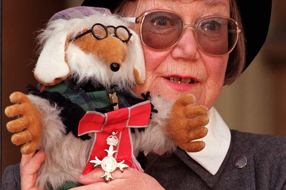 Creator of The Wombles Elisabeth Beresford with some of her creations (PA)