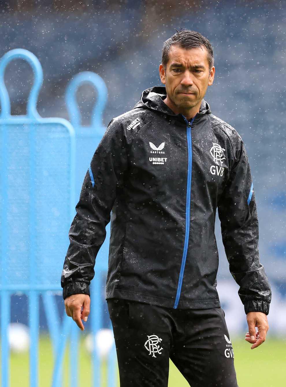Rangers manager Giovanni van Bronckhorst during a training session at the Ibrox Stadium, Glasgow (Steve Welsh/PA)