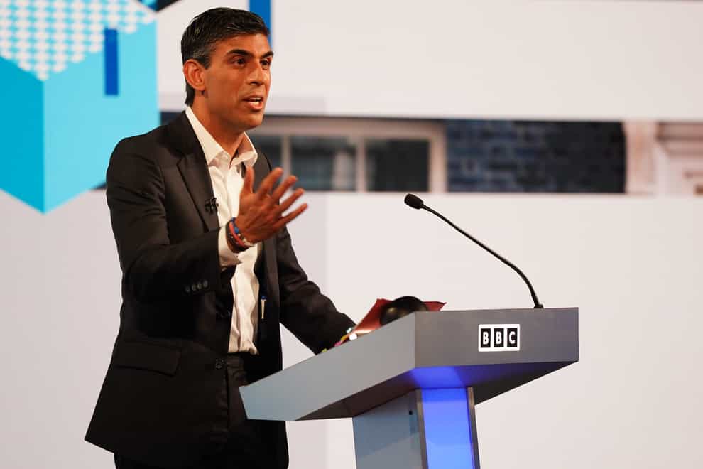 Rishi Sunak has vowed to double the number of foreign criminals deported from the UK if he becomes the prime minister (Jacob King/PA)