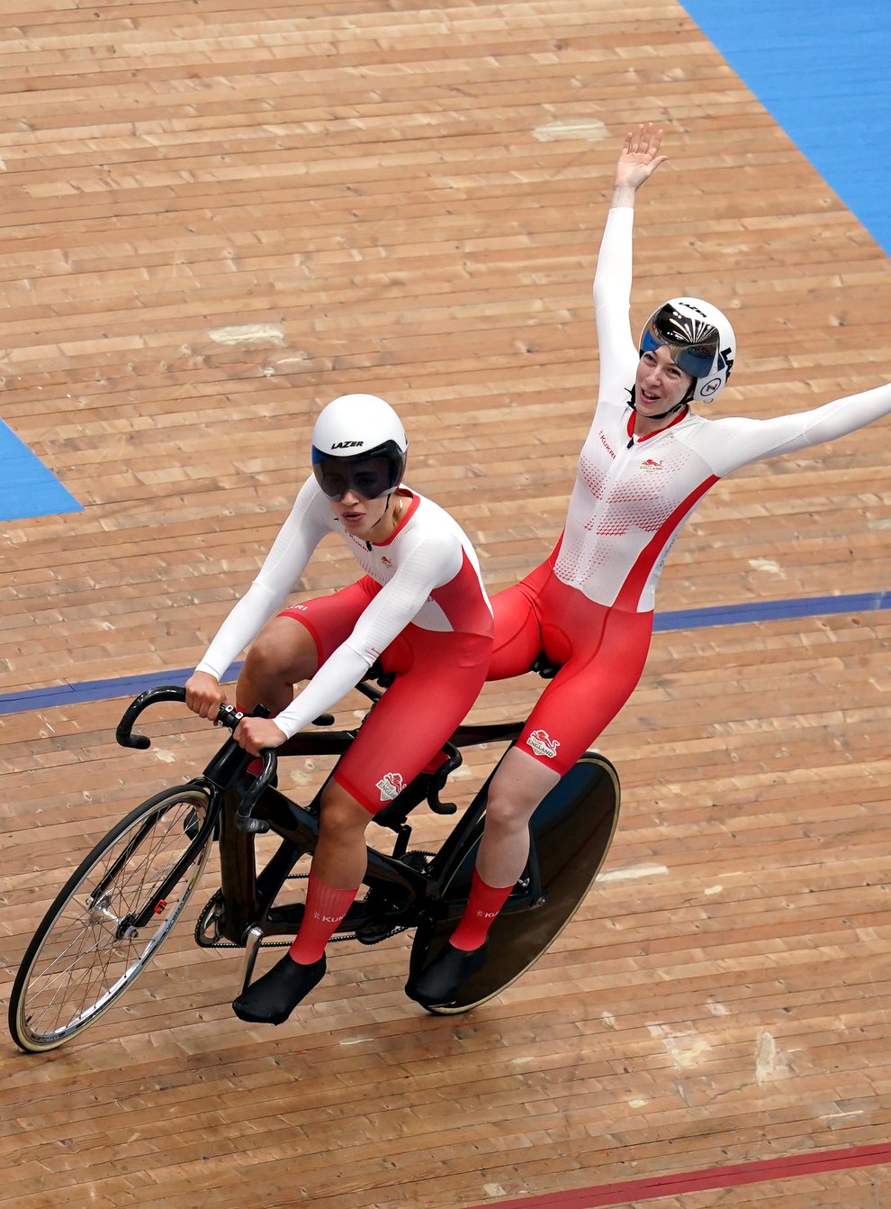 Sophie Unwin and pilot Georgia Holt thought they had won bronze in the Commonwealth Games (John Walton/PA)