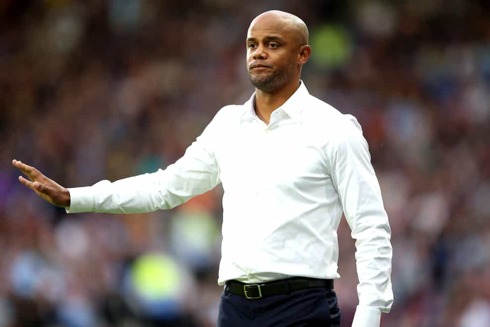 Burnley manager Vincent Kompany saw his side claim the spoils at Huddersfield (Nigel French/PA)