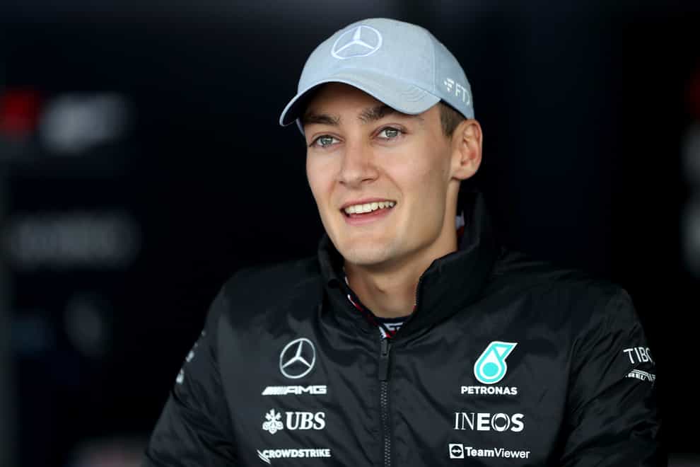 Mercedes’ George Russell claims first pole of his F1 career (PA)